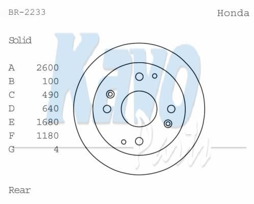 KAVO PARTS Jarrulevy BR-2233